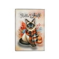 thumbnail image 2 of Hello Fall Siamese Scarf Welcome Autumn with Leaves Pumpkins Travel Passport Wallet Cat Lover Kitten Owner Gifts PU Leather Passport Holder Cover - 00011, 2 of 5