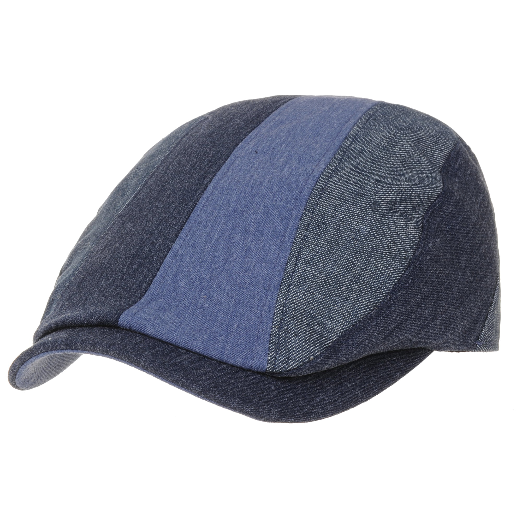 WITHMOONS Newsboy Hat Flat Cap Denim Vertical Stripe LD3299 (Sky ...