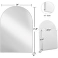 thumbnail image 2 of QMIT Arched Medicine Cabinet Mirror for Bathroom, Recessed Metal Framed Vanity Mirror with Storage, Wall Mount Medicine Cabinet with Adjustable Shelves, 24x36 Inch (White Arched), 2 of 6