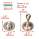 thumbnail image 2 of Uxcell 55 mm Protector de Tope de Puerta Magnético Silencioso de Captura Suave de Acero Inoxidable 1 Pcs Tono Cobre, 2 of 7