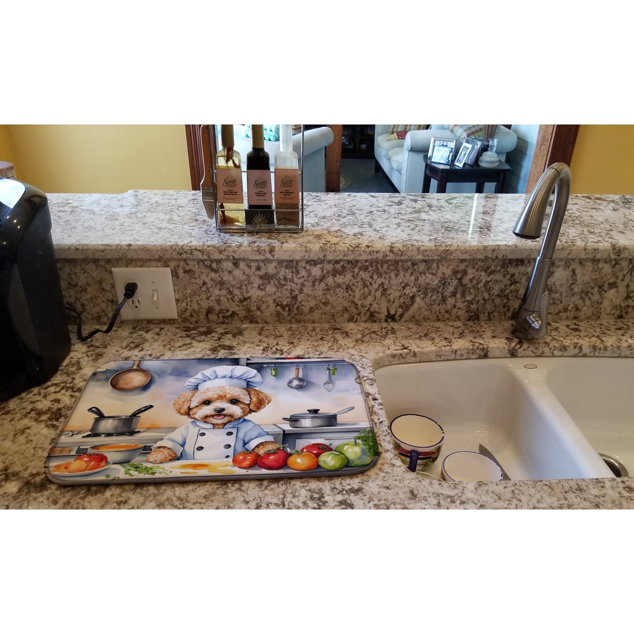 Yorkie Yorkshire Terrier The Chef Dish Drying Mat