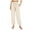 White, variant on Women's Crinkle Texture Lounge Pants Elastic Waist Pocket Detail Sleepwear Home Wear Straight Leg Pant Green,M