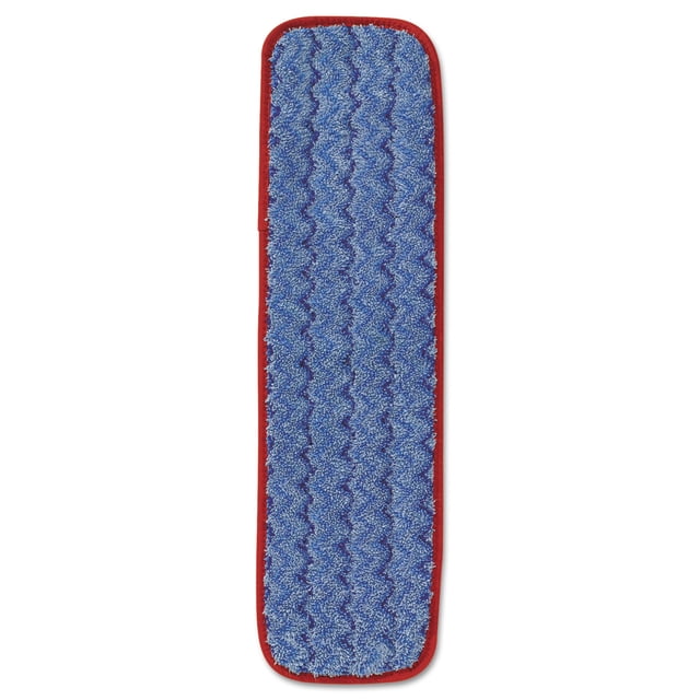 Rubbermaid Commercial HYGEN Microfiber Single-Sided Damp Room Mop Pad, 18.5-Inch, Red (FGQ41000RD00)