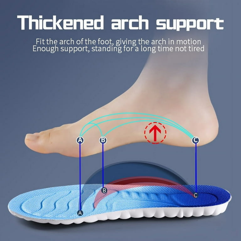 Sports Insoles for Shoes PU Super Soft Running Insole for Feet