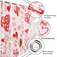 thumbnail image 4 of Valentine''s Day Shower Curtain, Red and Gold Graffiti Style Love Heart Romantic Girly Bathroom Curtain Waterproof Fabric Machine Washable with Hooks, 72" Wx84 L, 4 of 6