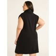 thumbnail image 3 of Free Assembly Woman's Sleeveless Cable Knit Mini Sweater Dress, Sizes 1X-4X, 3 of 4