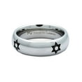 thumbnail image 2 of Metals Jewelry White Tungsten Carbide Star of David Polished Classic Wedding Band 6mm Ring Size 5, 2 of 4