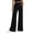 Black, variant on Women's High Waist Wide Leg Dress Pants, Front Seam Flare Trousers with Elastic Back Waist and Side Pockets, Lightweight Wrinkle Resistant Suiting Pants for Office Commute Daily Wear Beige L