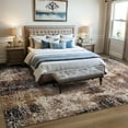 thumbnail image 3 of Lochas Modern Abstract Rugs Fluffy Vintage Area Rug for Living Room Bedroom Carpet Home Decor,5'x7',Brown, 3 of 7