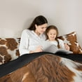 thumbnail image 5 of Homewish Retro Cattle Hide Bedding Comforter Set,Rustic Farmhouse Cabin Twin Comforter Sets,Beige Brown Bedding Set For Girls Boys,Ultra Soft Home Decor Reversible,2-Piece, 5 of 8