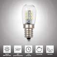 thumbnail image 2 of AC110V/220V LED Mini Refrigerator Light Fridge Lamp E12 Bulb Base Socket Holder SMD3014 (White 6PCS, 110V), 2 of 6
