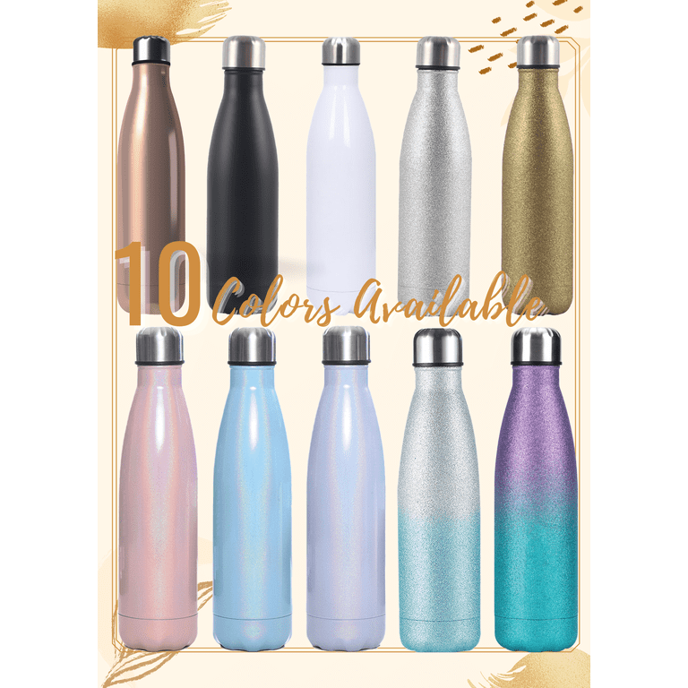 Glitter Gradient Thermal Water Bottle 40 Oz Tumbler with Handle