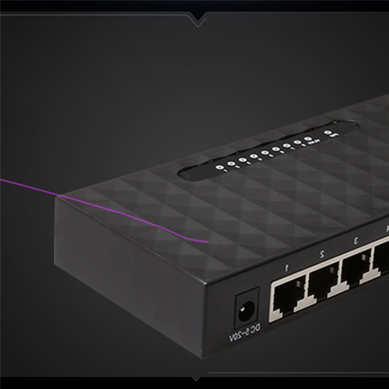 8Port Gigabit Switch Ethernet Smart Switcher High Performance 1000Mbps Network Switch RJ45 Hub Internet Injector US Plug,1 * 8Port Gigabit Switch,As Shown