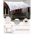 thumbnail image 5 of Sun Shade Sail 14x18Ft Abstract Geometric Classic Army Blue Ombre Gradient Uv Block Sunshade Canopy Outdoor Shade Cover Rectangle Shade Cloth For Patio Garden Yard Deck Pergola, 5 of 6