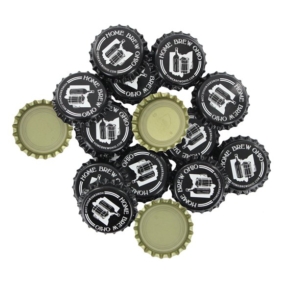 Home Brew Ohio Black and White Crown Caps With Oxy-Liner - Case of 10,000 Caps