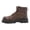 Brown, variant on Women Platform Combat Ankle Boots Lace up Wide Toe Box Slip on Chunky Motorcycle Booties Vintage Distressed Fall Winter Footwear Brown Size 7.5