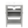 thumbnail image 6 of 24" Grey Modern Bathroom Vanity with Elegant Ceramic Sink and Easy Assembly for Bathroom, 6 of 7
