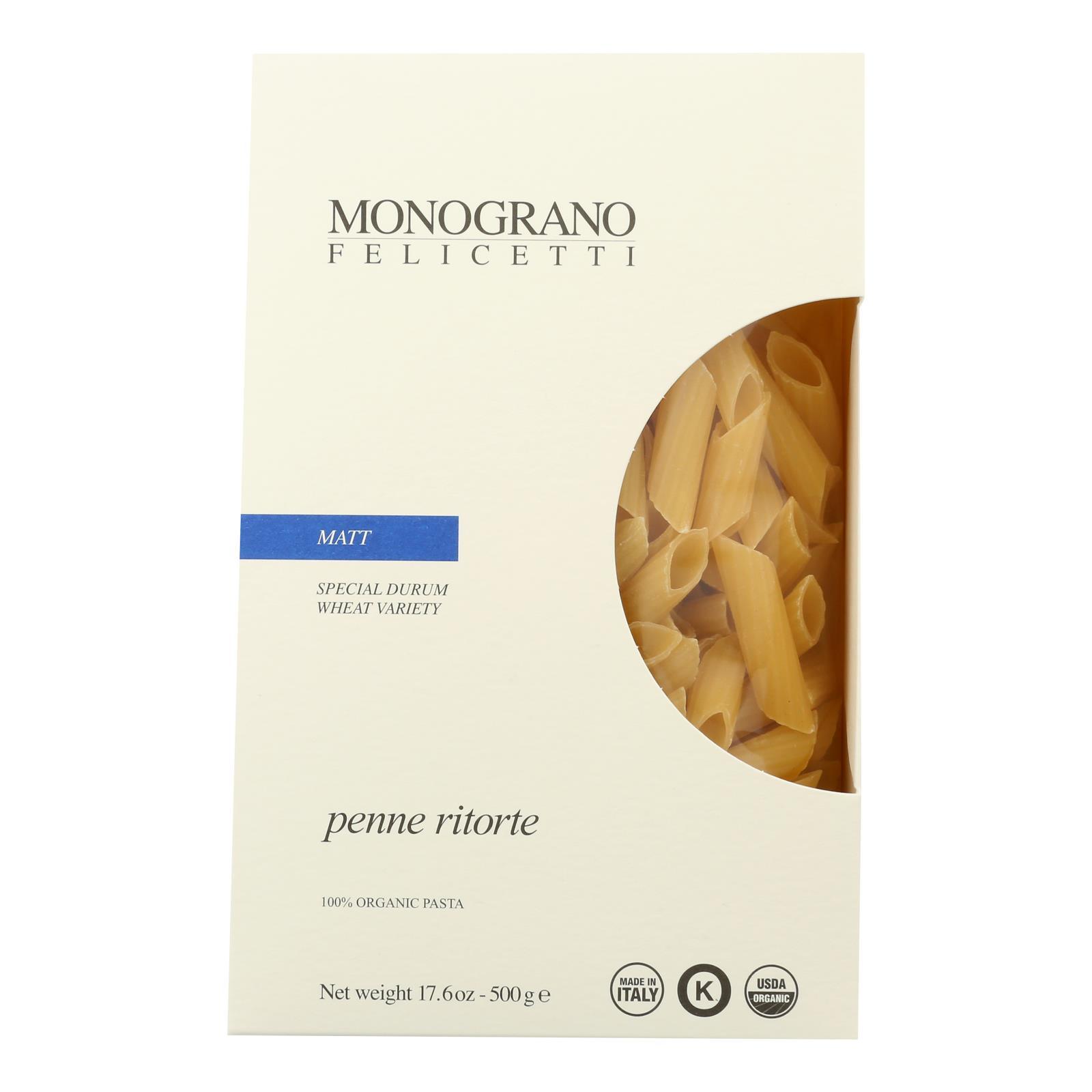 Monograno Felicetti Matt Penne Ritorte Pasta | Organic Non-GMO Italian Pasta, 17.6oz (500g) 8-Pack 5 thumbnail image