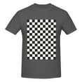 thumbnail image 4 of Bingfone Black And White Checkerboard Men'S Loose Fit Short-Sleeve Pocket T-Shirt, 4 of 7