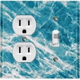 thumbnail image 6 of Metal Light Switch Plate Outlet Cover (Image of Marble Blue MAR015), 6 of 24