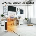 thumbnail image 3 of Comfort Zone Portable 1500W Ceramic Oscillating Digital Tower Space Heater, 3 of 9