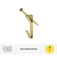 thumbnail image 5 of Ook Picture Hangers, 30 lbs, for Drywall and Wood, Steel, Brass Finish, Gold, 6 pack, 5 of 11