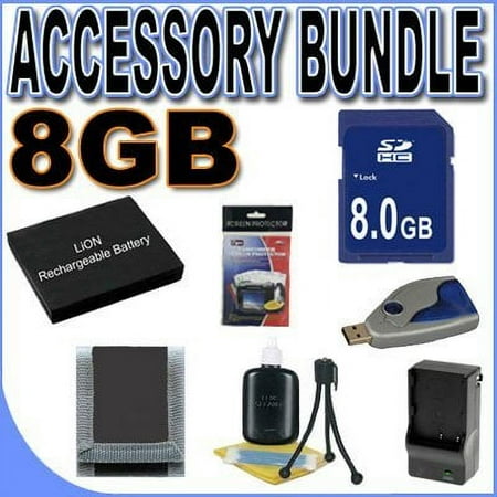 BigVALUEInc Accessory Saver 8GB NB-6L Lithium Ion Battery/Rapid External Charger Bundle for Canon Powershot SD770 SD980
