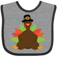 thumbnail image 3 of Inktastic Thanksgiving Pilgrim Turkey Boys or Girls Baby Bib, 3 of 4