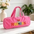 thumbnail image 2 of Tdxkok Portable Mahjong Tile Storage Bag Zipper Carrying Case Cute Letter Design for Travel Party Game Storage B, 2 of 6