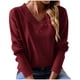 thumbnail image 1 of Puntoco Suéter Otoño Moda Mujer Cuello En V Manga Larga Casual Jersey Blusa Suéter Navidad Liquidación Puntoco Puntoco-1647, 1 of 6