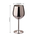 thumbnail image 2 of Copa de vino de acero inoxidable 500 ml Copa de cóctel con tallo irrompible de una sola capa, negro sidaley  LF0111-04B, 2 of 7