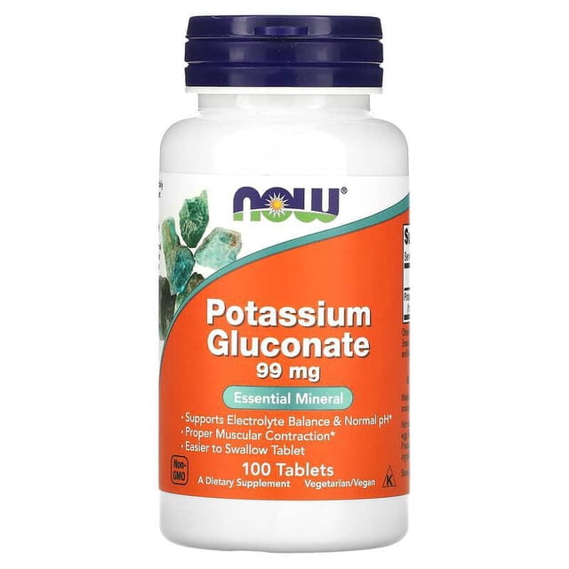 NOW FOODS GLUCONATO DE POTASIO 99MG 100TABS