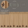 thumbnail image 3 of VHC Brands, Bingham Star, Cotton, 36x36x16, Applique Swag, Set of 2, Black, 3 of 5