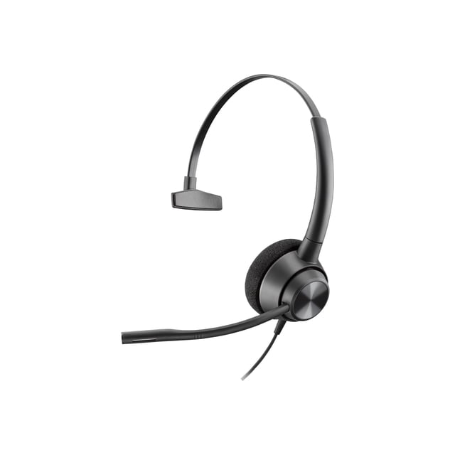 Poly EncorePro 310 - EncorePro 300 series - headset - on-ear - wired - Quick Disconnect - black - Certified for Skype for Business
