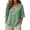 Green, variant on Women's Round Neck Tops Stripe Plus Size Half Sleeve Solid Color Knot Neck Tops Casual Summer Officewear