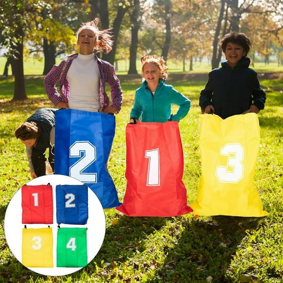 4pcs Sack Race Bag Set Potato Sack Race Bags for Kids Ages 5+ Outdoor Party Carnival Games Games for the Family Game and