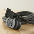thumbnail image 3 of Hyper Tough Indoor Extension Cord 10 ft with 3 Outlets, 2 Prong, Braided Cord, Black, 3 of 7