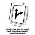 thumbnail image 2 of Right Turn or Straight (24" X 36") 4mm Corrugated Plastic Panel, Graphics Applied To 1 Side (Pk of 2), 2 of 4