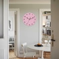 thumbnail image 4 of Wall Clock Pink Linen Texture Clocks PVC Silent Non-Ticking Battery Operated Decorative Farmhouse Solid Color Round Clock for Home Living Room Kitchen Bedroom Office School Wall Decor 10 Inch, 4 of 9