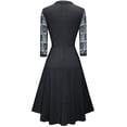 thumbnail image 4 of Vestido de cóctel de fiesta retro elegante con encaje calado y vuelo para mujer, 4 of 7