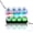 White, variant on Keyboard Fidget Key chain, Keyboard Key cap Stress Relief with LED Light – 4-Key Portable Key chain Fidget Transparent Key cap for Adults, Gift for Men Women