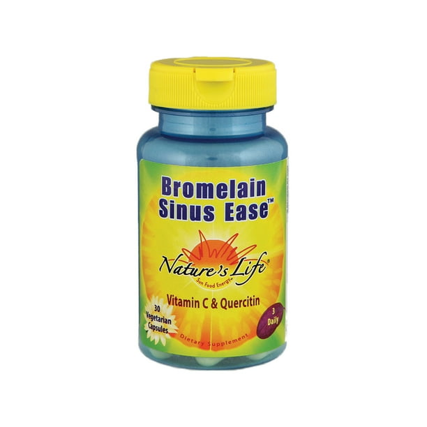 Nature's Life Bromelain Sinus Ease 1200mg With Vitamin C & Quercetin