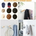 thumbnail image 6 of 8-Pack Super-Sticky Wooden Peg Hat Hooks! Handmade 10lbs Capacity Wall Racks - Perfect for Baseball Caps, Bucket & Cowboy Hats in Bathroom, Entryway & Wardrobe, 6 of 7
