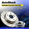 thumbnail image 5 of AutoShack Front Drilled & Slotted Brake Rotors Calipers | Replacement for 2010-2019 Toyota Highlander 2011-2020 Sienna 2010-2015 Lexus RX350 FWD | Zinc Coated | 4-PC Brake Kit | SilverShield Pro, 5 of 6