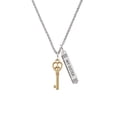 thumbnail image 2 of Delight Jewelry Goldtone Open Peace Heart Key Silvertone Always My Sister Bar Charm Necklace, 23", 2 of 4