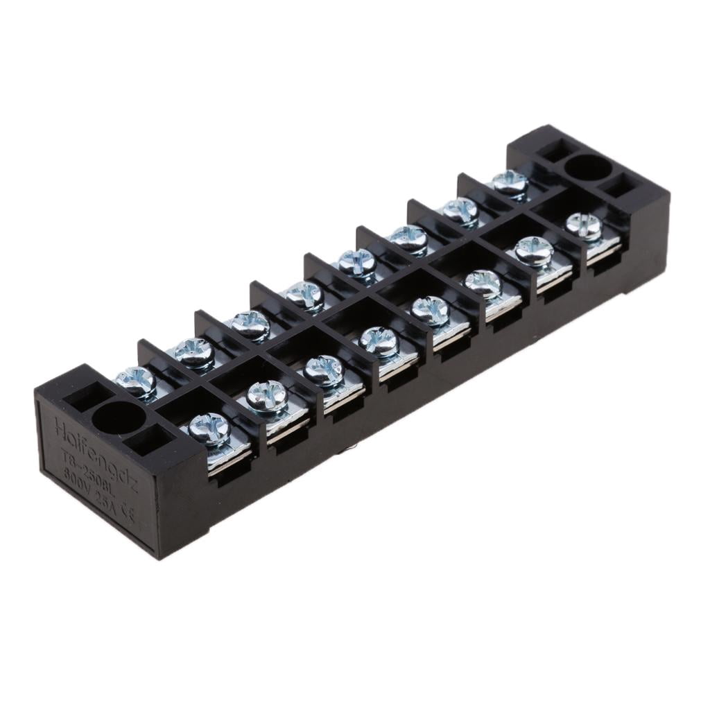 funtasica 5x8 Positions Rows Electric Wire Connector Strip Screw Terminal Pcs