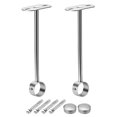 thumbnail image 1 of Unique Bargains Support de Plafond, Support de Tuyau de Garde-Robe, Diamètre 32mm, Support de Levier de Tringle de Placard 2 Pcs (Hauteur 350mm), 1 of 4