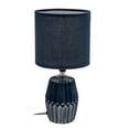 thumbnail image 1 of Ceramic Table Lamp With Shade Meridian Navy Blue, 1 of 3