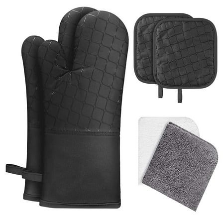 

1 Set/6pcs Microwave Heat Resistant Mitts Anti-scald Gloves Oven Gloves for Home