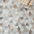 thumbnail image 6 of SAFAVIEH Studio Leather Albina Geometric Area Rug, Ivory/Grey, 3' x 5', 6 of 8